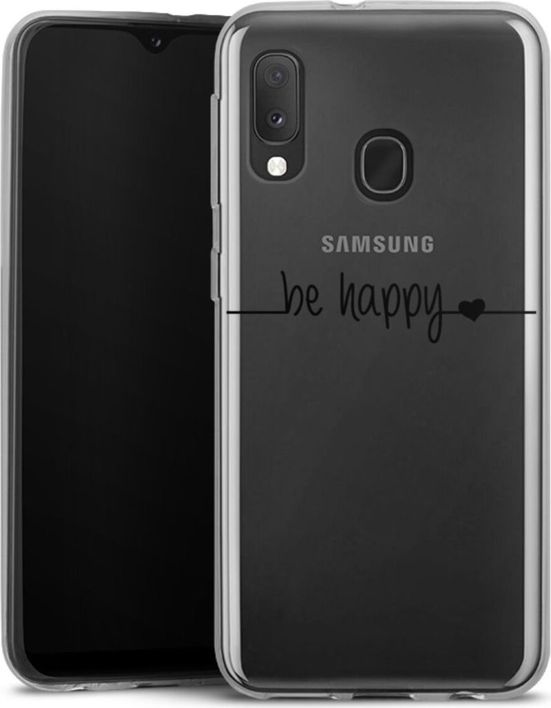 DeinDesign Handyhülle für Samsung Galaxy A20e Silikon Hülle Case Smartphone Schutzhülle Glück Statement Motiv ohne Hintergrund