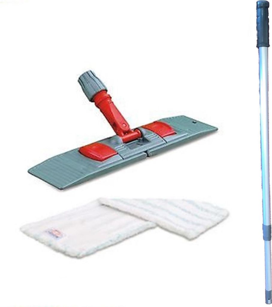 Wischmopp Set "Premium" mit Teleskopstiel 40 cm inkl. 1 x Wischmopp Mikrofaser