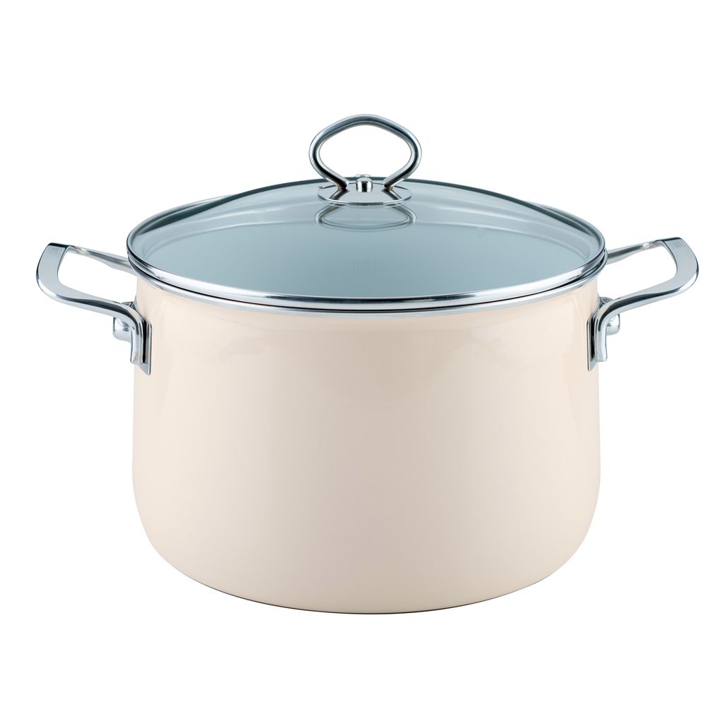 Riess garnek emaliowany 24 cm 6,5 l Nouvelle Avorio Top Zdjęcie produktu 