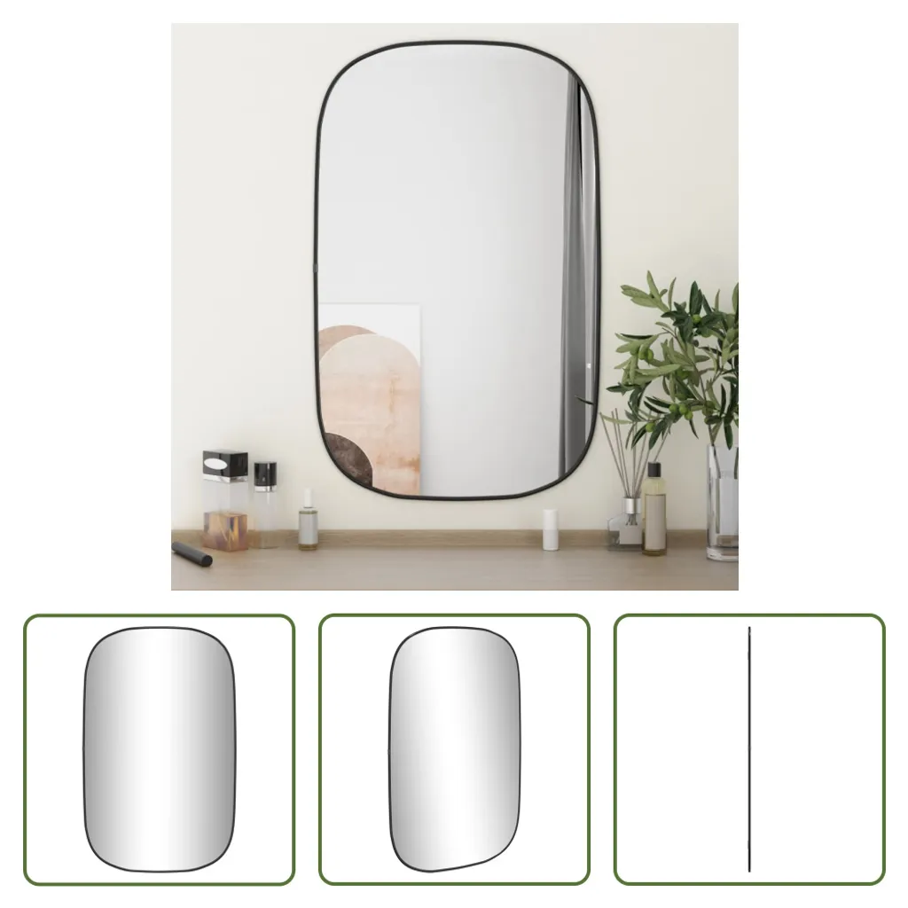 Specchio Rettangolare Nero 80x50 | Minimal Design The Living Store