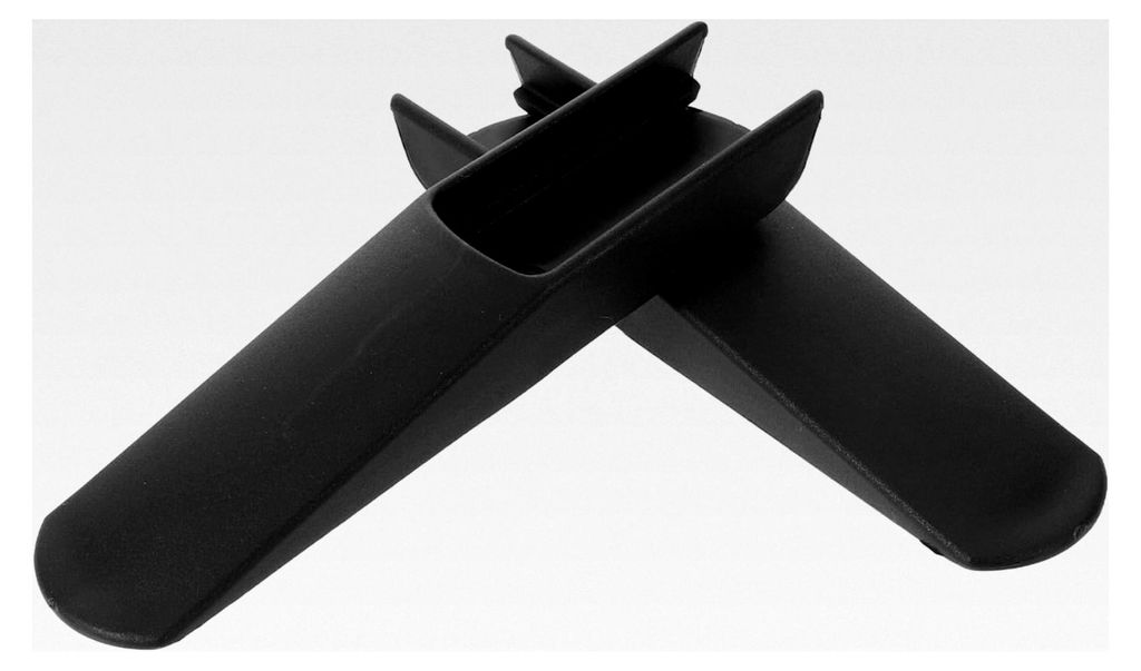 1 Paar Beinverlängerungen für Hochstühle mit Kippschutzpolster Rutschfest Robuster Kunststoff Schwarz Bodenschoner für Babyhochstühle