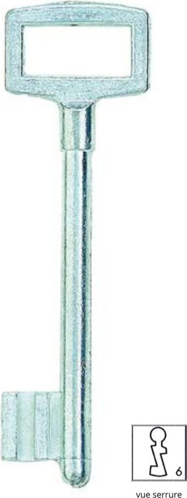 Clé n°6 pour serrure en applique - THIRARD Image du produit 