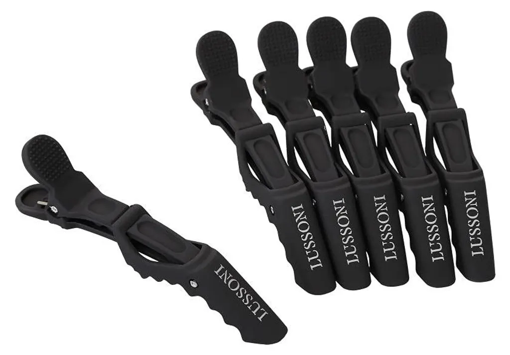 Barrettes en fibre de carbone T4B LUSONI pinces crocodiles lot de 6
