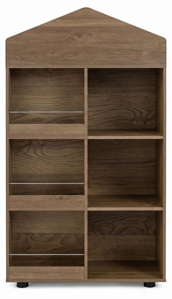 KOMFOTTEU Kinderbücherregal in Hausform, 116 cm Kinderregal Produktbild 