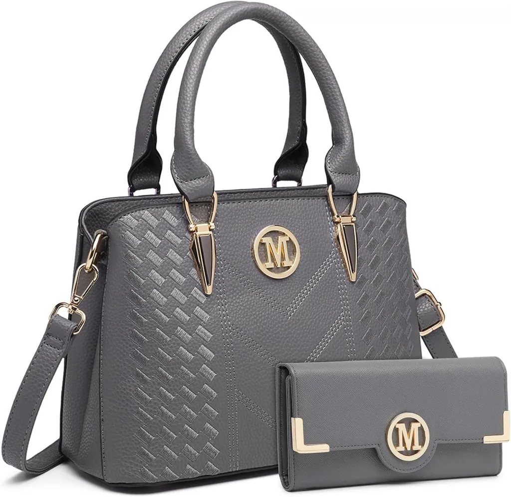 Grand Sac à Main de Ville Gris pour Femme Idéal pour Travail et Sorties