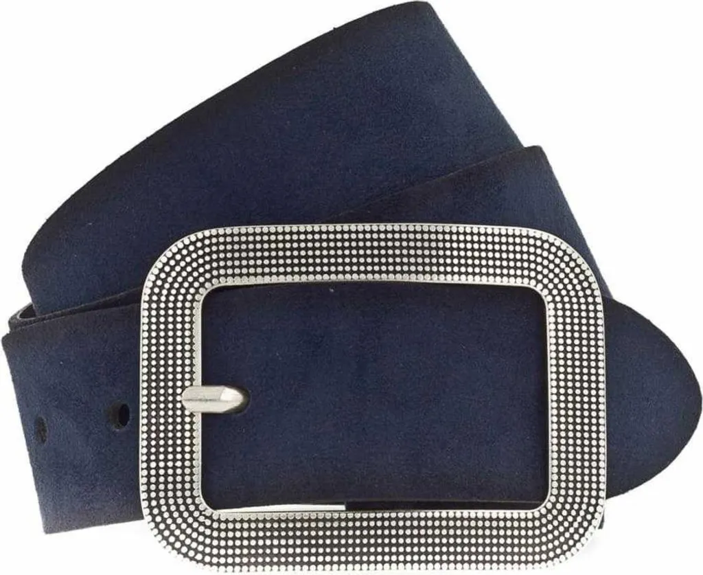 Cintura Minimal Vanzetti Suede Marine Blu 40mm W80 | Made in Germany