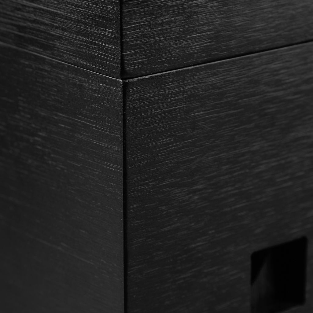 relaxdays Kabelbox Bambus schwarz Produktbild 8