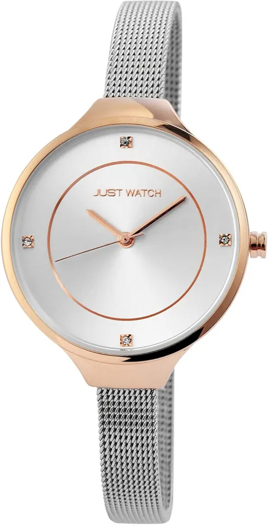 Orologio Gioiello Donna Strass Acciaio - Bracciale Maglie Party Look