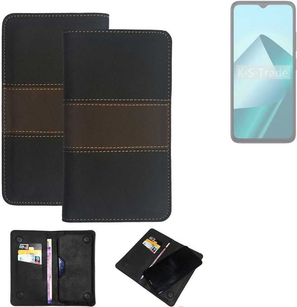 K-S-Trade Hülle Handyhülle kompatibel mit Wiko T20 Schutzhülle Walletcase Bookstyle Tasche Schutz Case Handytasche Wallet Cover Kunstleder Snapcase