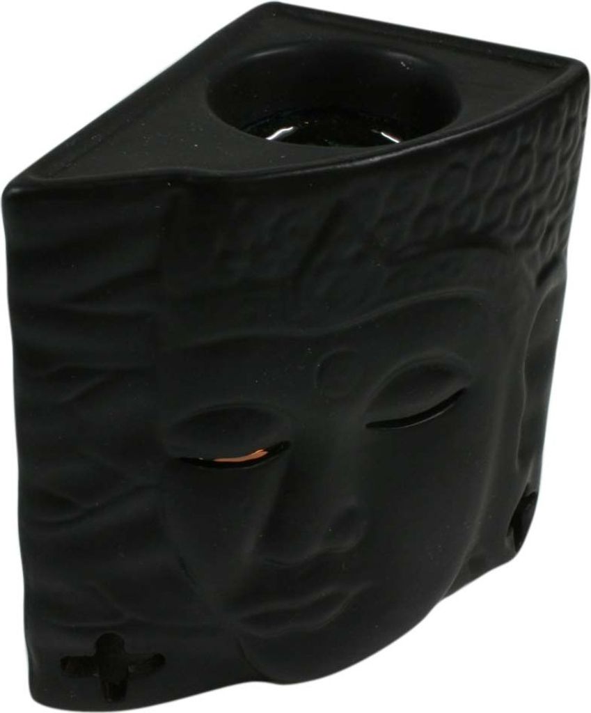 Keramik Duftlampe - Buddha 1 Schwarz, 12*10*7 cm, Duftlampen & Öllampen