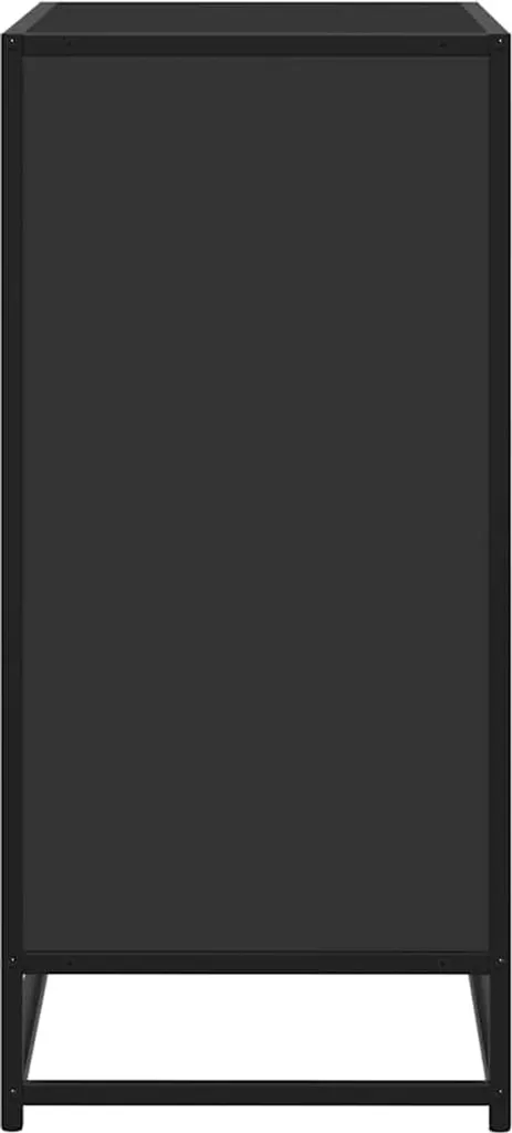 Madia Moderna SYFAX Rovere Nera 68cm | Mobiletto Soggiorno Design Industrial - 4
