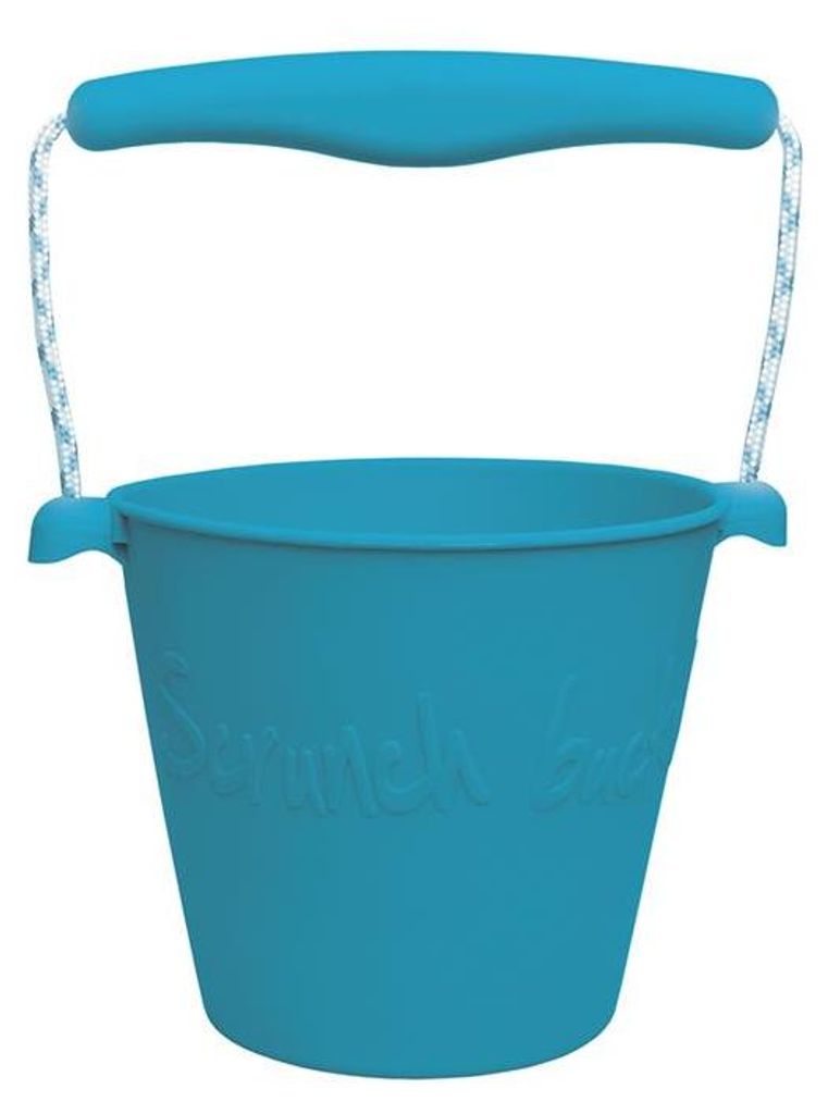 Scrunch Spielzeugeimer blau faltbar Silikon Strand-Eimer 1,5L
