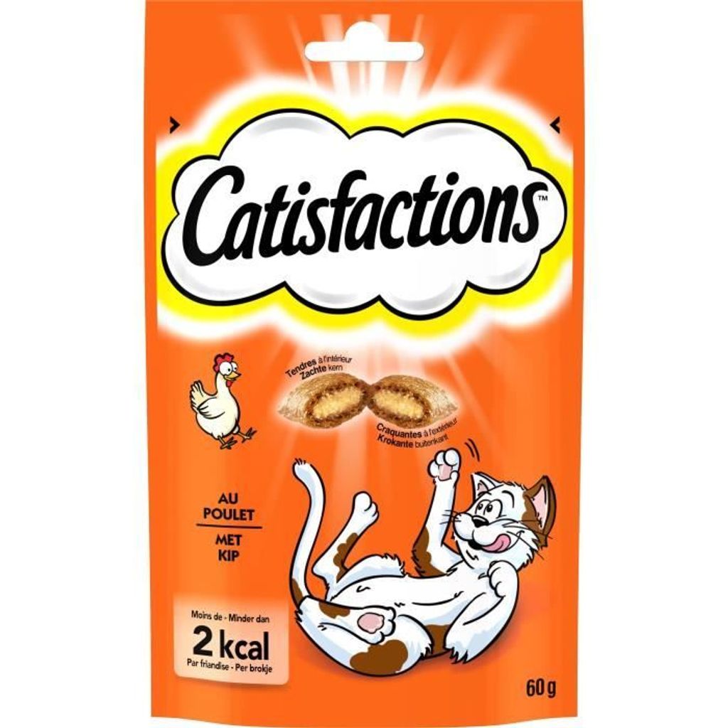 Catisfactions Katzensnacks - Huhn - Katzensnack - 60 g - 1 Beutel