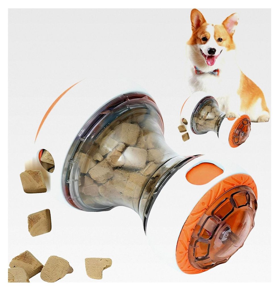 Intelligenzspielzeug für Hunde, Futterball für Hunde, Interaktives Hundespielzeug zur geistigen Anregung, beschäftigt Hunde, Leckerli-Ball für ...