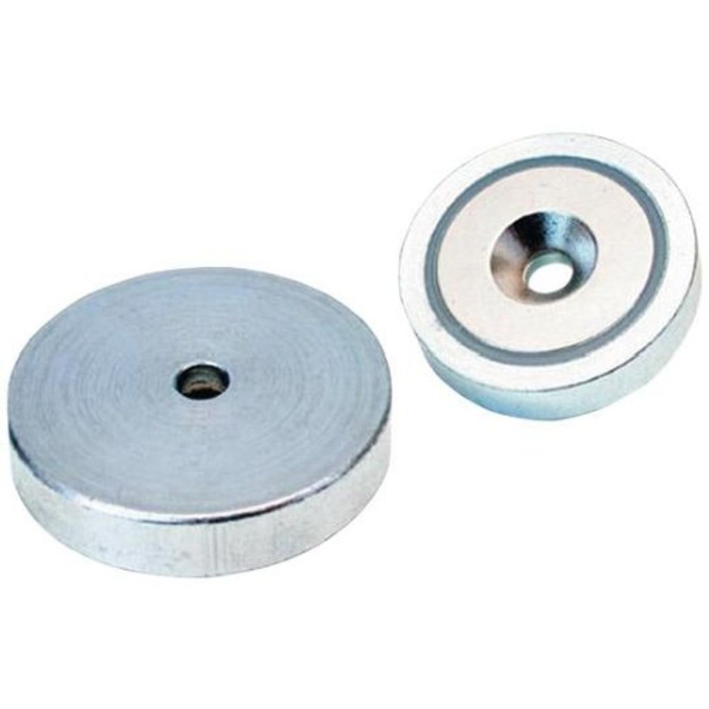 FORMAT NdFeB-Flachgreifer-Magnet mit Bohrung 40 x 8,0 mm, Durchmesser (Ø):16 mm, Magnethöhe h:4,5 mm