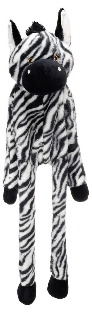 Flamingo Hundespielzeug Zira Zebra schwarz/weiss, Größe: L