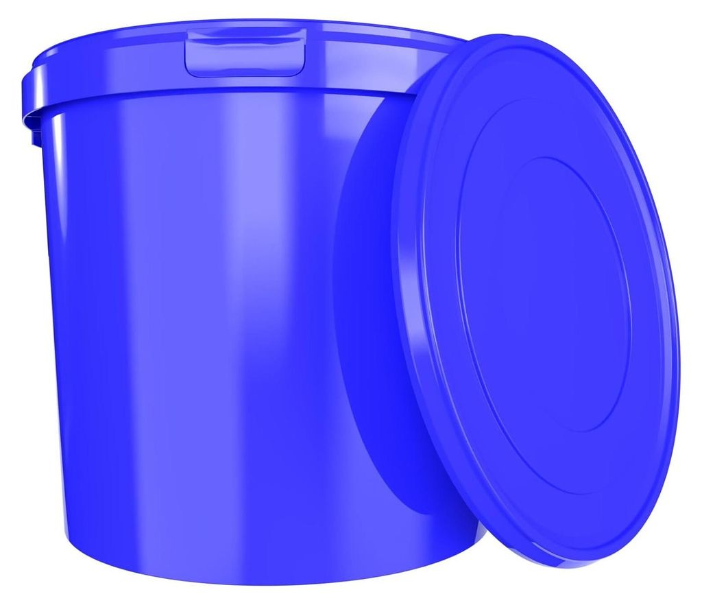 Eimer mit Deckel 10 L | Vorratseimer | Lebensmittelecht Blau | PP | 1 Stück