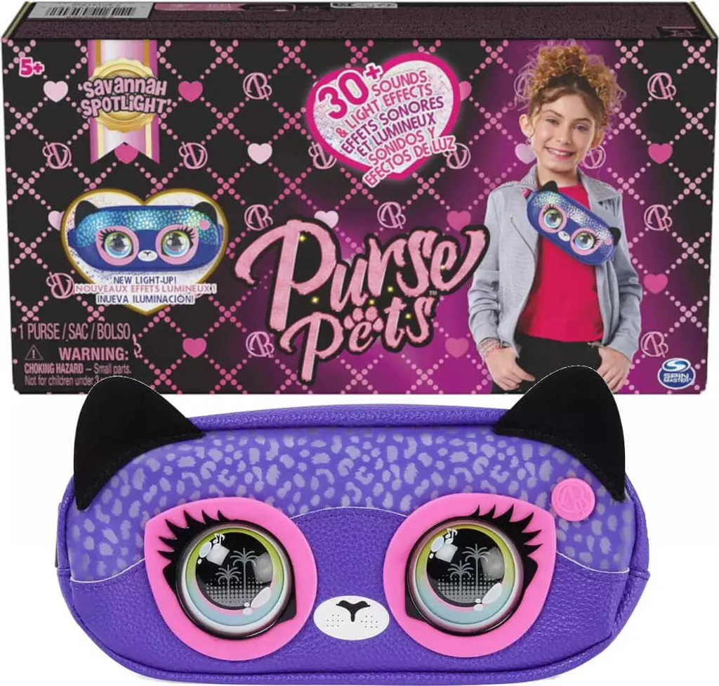 Spin Master Purse Pets Savannah Spotlight Guépard Interactif Original