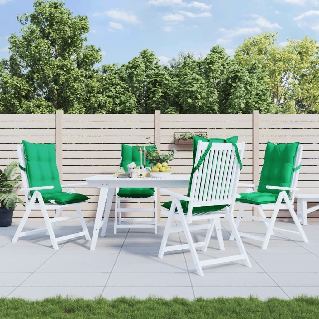 Möbel Hochlehner-Auflagen 4 Stk. Grün Oxford-Gewebe - Gartenmöbelauflagen 377618
