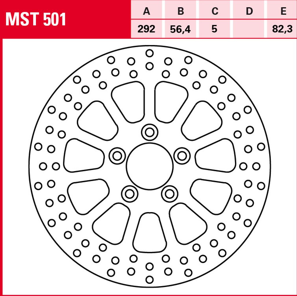 TRW Bremsscheibe Allround starr MST501 XL883R Sportster Roadster XL1