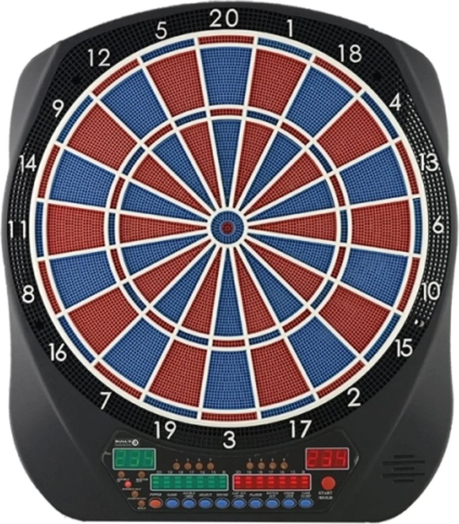 Elektronische Dartscheibe 47 x 41 cm Rot/Blau, mit Soundeffekten, bis zu 131 Spielvariationen