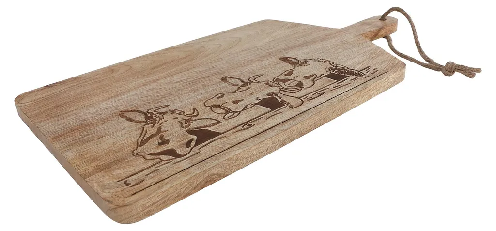 Van Manen Planche à Encastrer Vache Mango 50x25 cm Multicolore Enfant