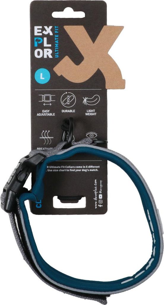 Duvo+ EXPLOR Ultimate Fit Comfy Halsband Classic petrol blue, Größe: L