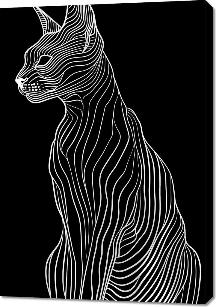 Image Contour Minimaliste 70x100 cm - Déco de Salon Moderne et Zen