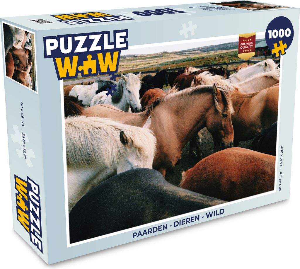 MuchoWow Puzzle 1000 Teile Pferde - Tiere - Spiel - Erwachsene - Rätsel