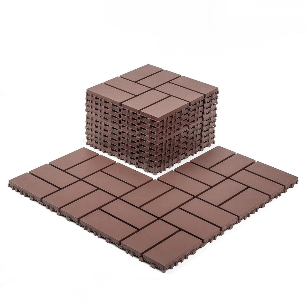 Piastrelle in PVC per terrazza, 44 pezzi, 30x30 cm, circa 4 Immagine del prodotto 