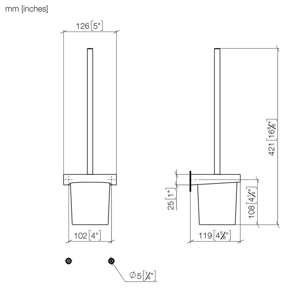 Dornbracht Toilettenbürstengarnitur, Wandmodell, Glas aus Kristallglas, 83900970-26