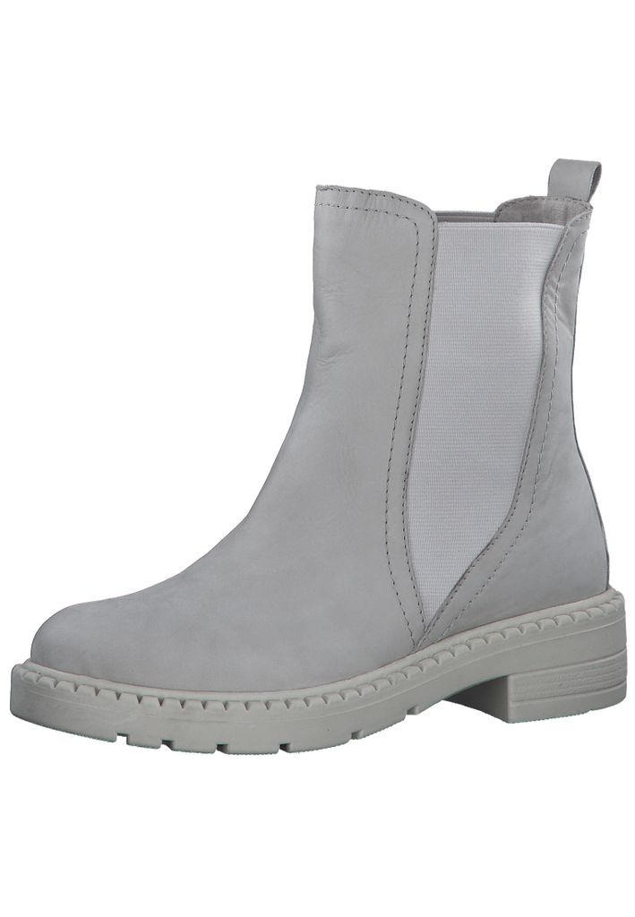 MARCO TOZZI Damen Stiefelette Chelsea Boot flach Leder runde Form 2-25401-29, Größe:41 EU, Farbe:Grau