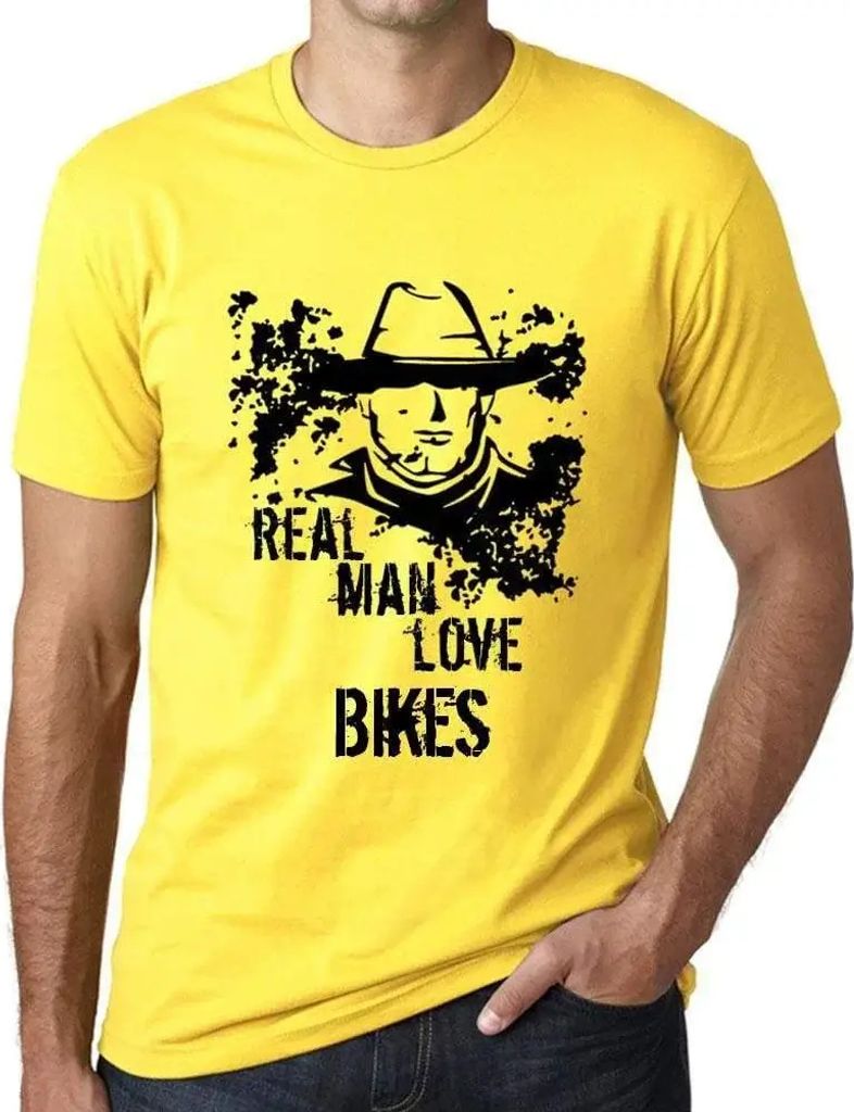 Herren Grafik T-Shirt Echte Männer lieben Fahrräder – Real Men Love Bikes – Öko-Verantwortlich Vintage Jahrgang Kurzarm Lustige Druck Geburt...