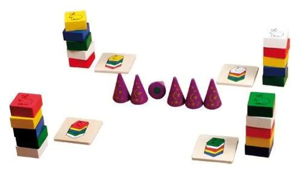 Magicus Beleduc Jeu Éducatif de Tri avec Chapeaux de Magicien en Bois