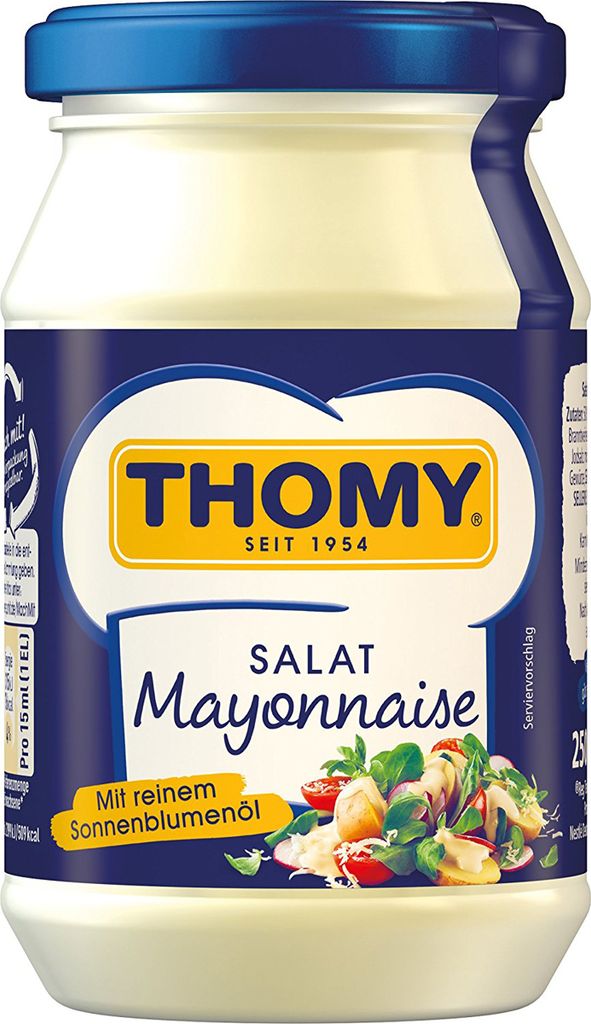 Thomy Salat Mayonnaise cremig mit reinem Sonnenblumenöl Produktbild