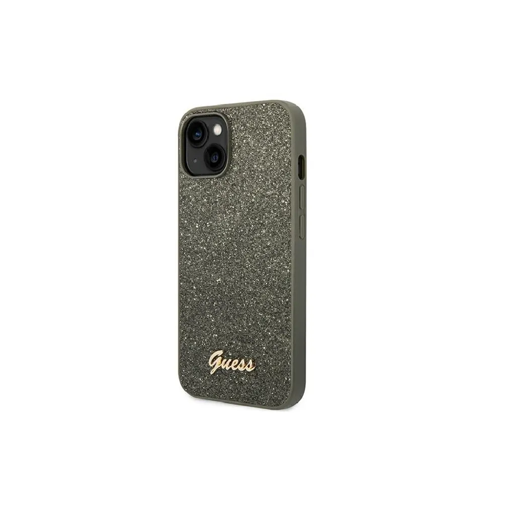 Guess Guhcp14Mhggshn Iphone 14 Plus/ 15 Plus 6.7 Zielony/Verde Custodia rigida Glitter Script