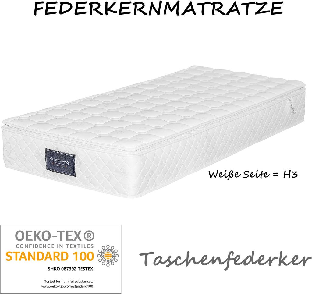 Materac 90x200 H3, 7-strefowy materac sprężynowy z zimnej Zdjęcie produktu 3
