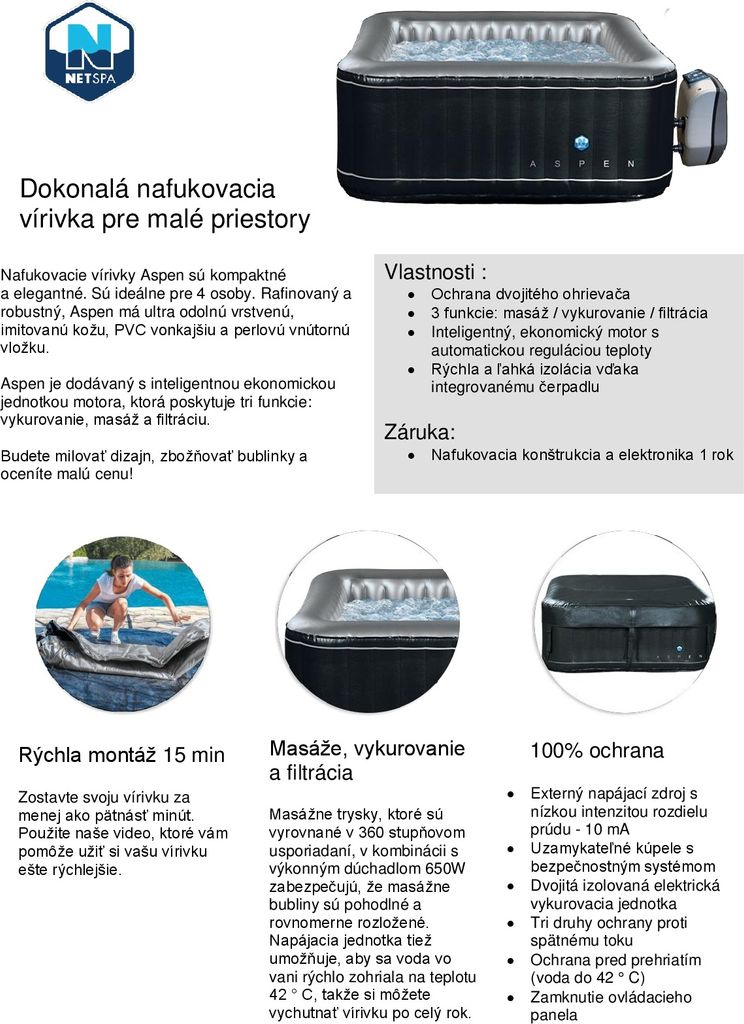 Nafukovací vířivka ASPEN Obrázek produktu 2