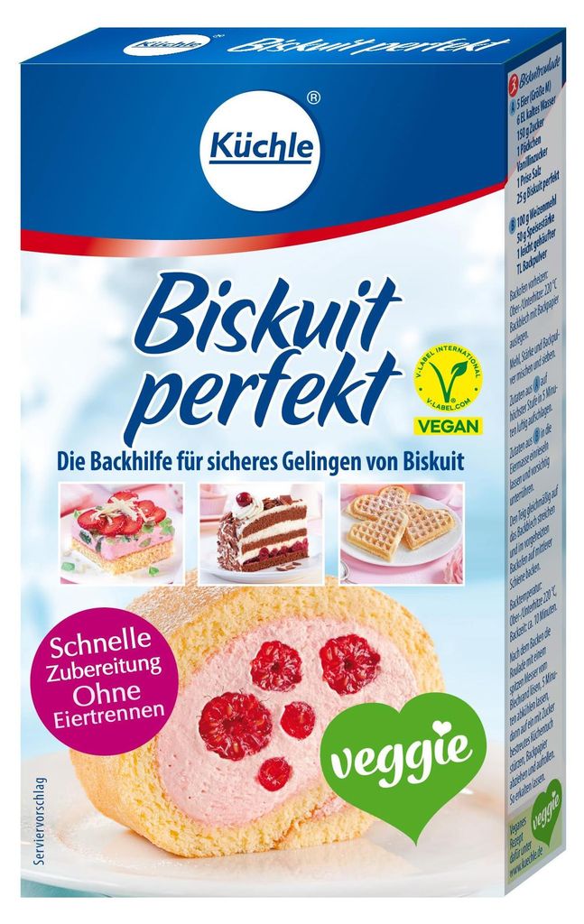 Küchle Biskuitperfekt 75g | Vegan | Schnelle Zubereitung, Produktbild 