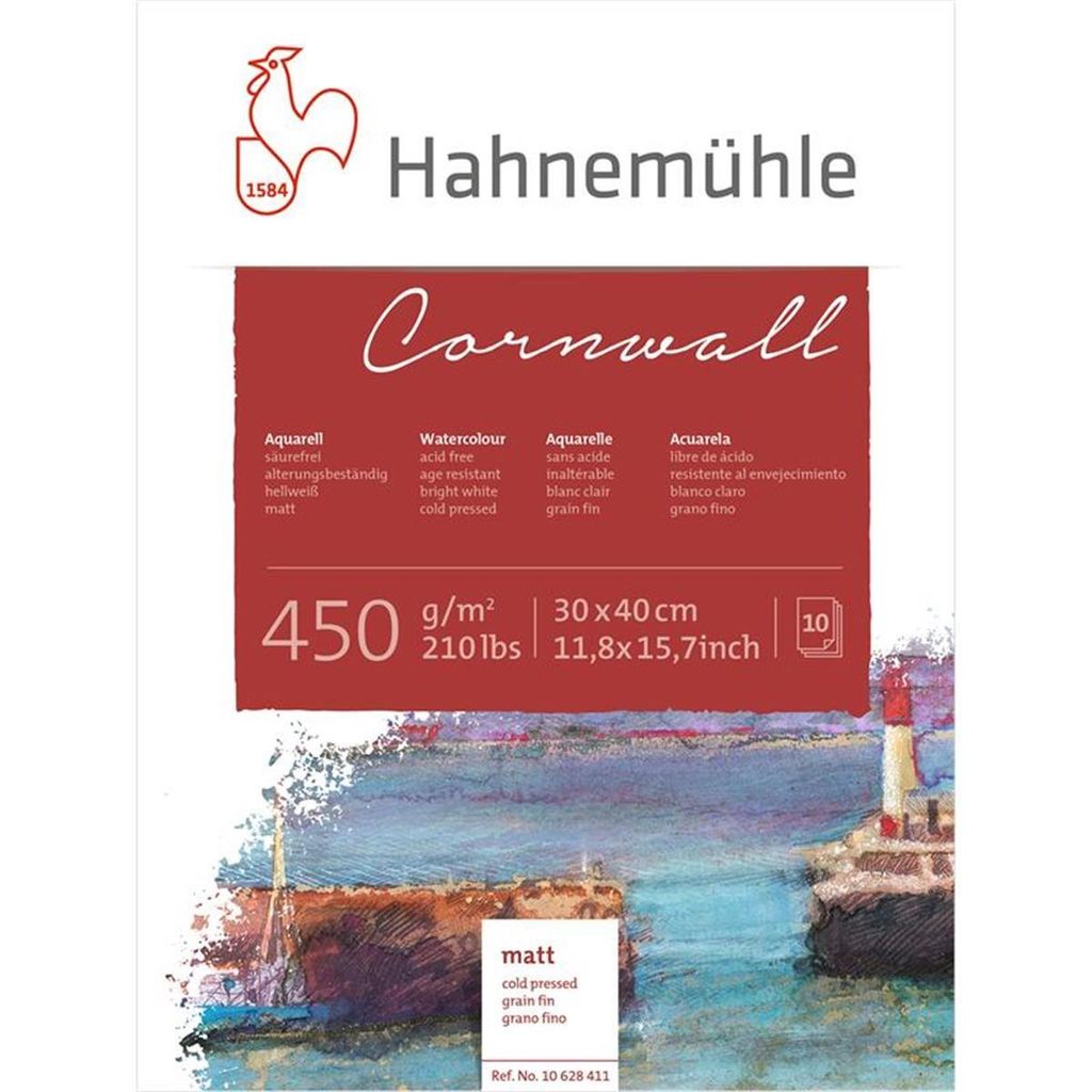 Hahnemühle Cornwall Aquarellblock - 450 g/m² - matt - 30 x Produktbild 