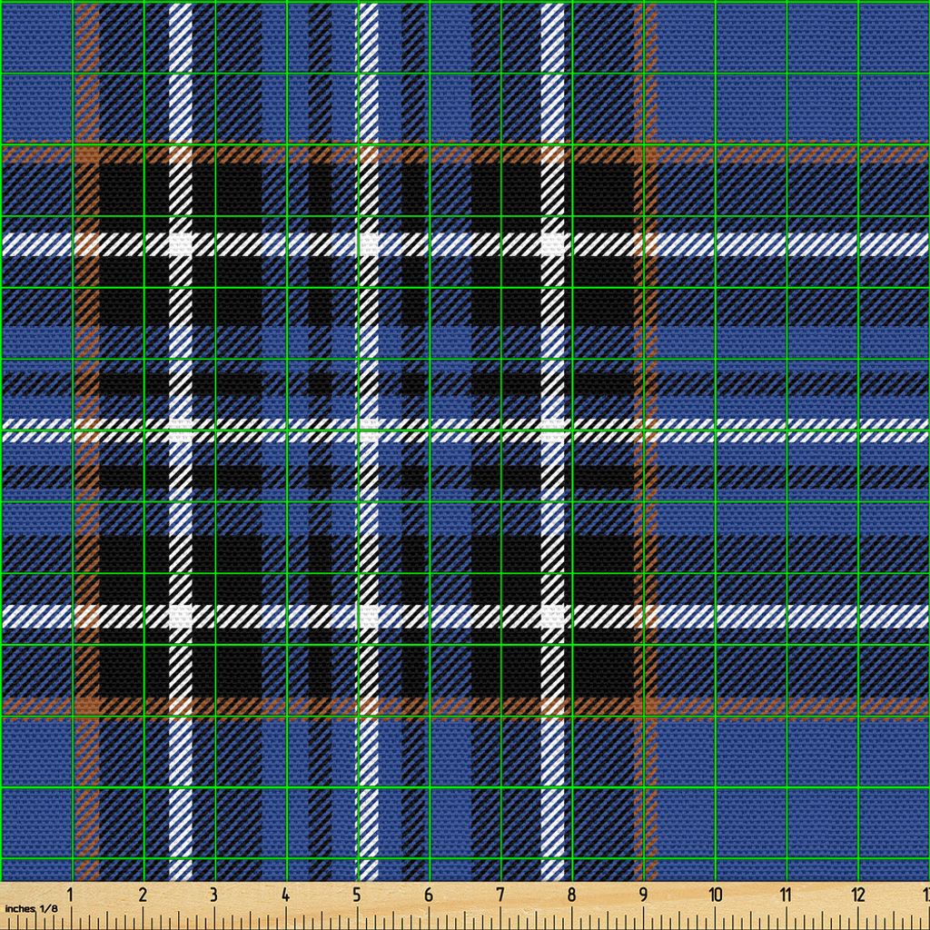 ABAKUHAUS Plaid Gewebe als Meterware, Traditioneller klarer Muster-Entwurf von Schottland-Land-aufwändigem abstraktem kariertem Druck, 1 M (148 x ...