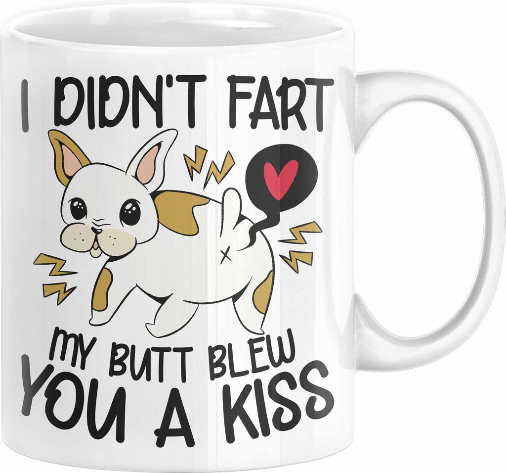 Französische Bulldogge Tasse Geschenk Bulldoggen-Besitzer (Weiß)
