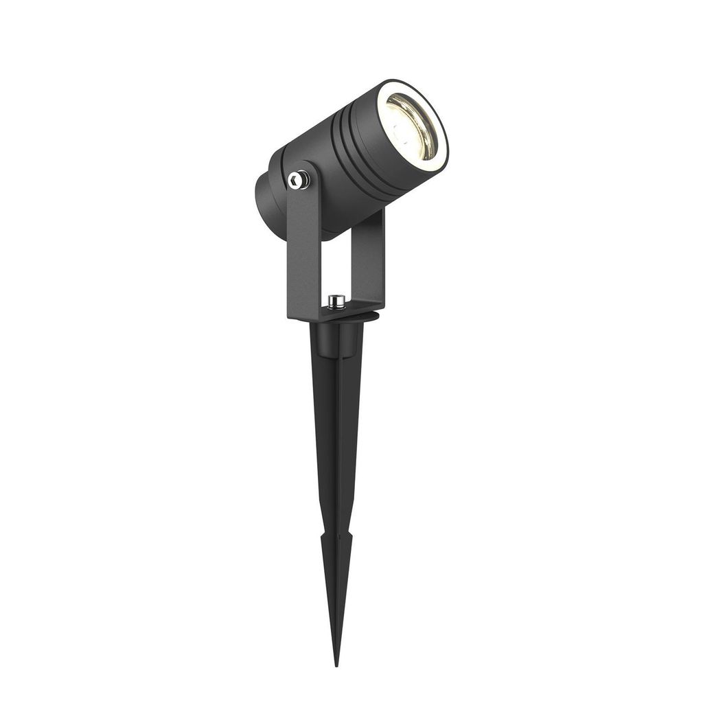 Lucande Außenstrahler Galina, Erdspieß, Stecker, grau, 11 Produktbild 
