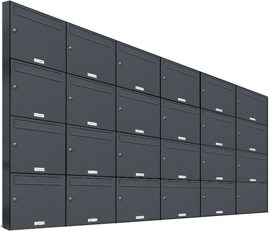 23er Briefkasten Anthrazit Anlage 23 Fach Wandbriefkasten Produktbild 