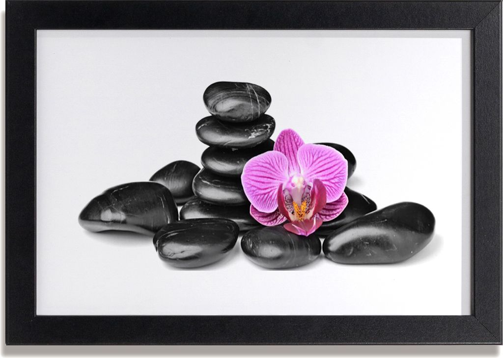 Bild 30x20 MDF-Rahmen Wandkunst Blumen-Stones-Kunst Produktbild 