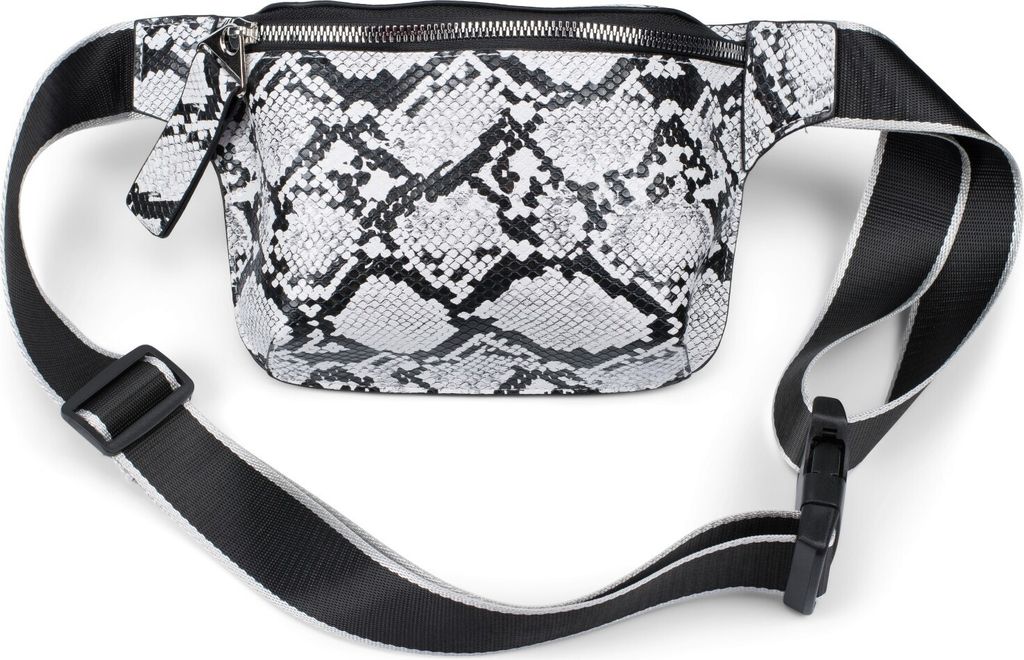 styleBREAKER Damen Bauchtasche mit Schlangen Muster, verstellbarer Gurt, Reißverschluss, Gürteltasche, Hüfttasche 02012321