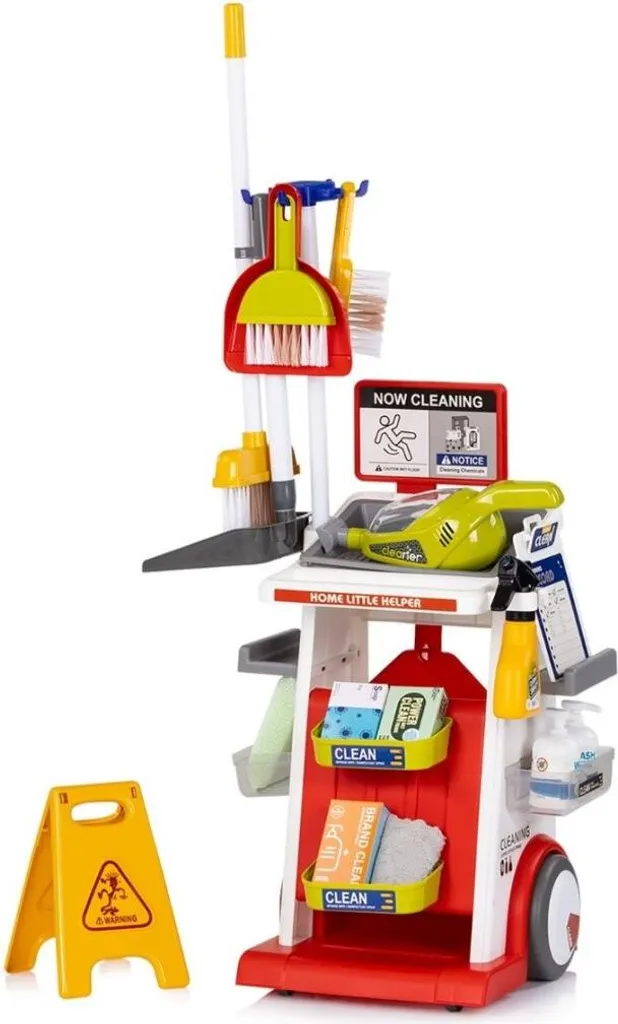 Set de Nettoyage Chipolino Lidov Aspirateur et Chariot de Jeu