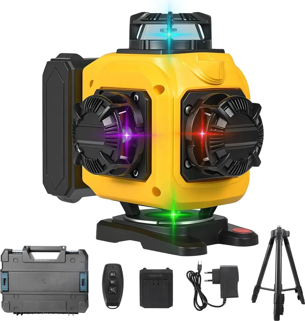 Niveau laser 360° pour pose carrelage et placo 16 lignes avec kit
