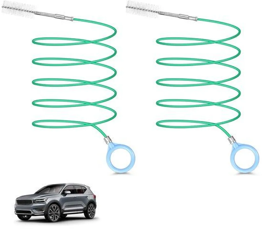 Goupillon de nettoyage flexible pour drains et calandres de véhicules