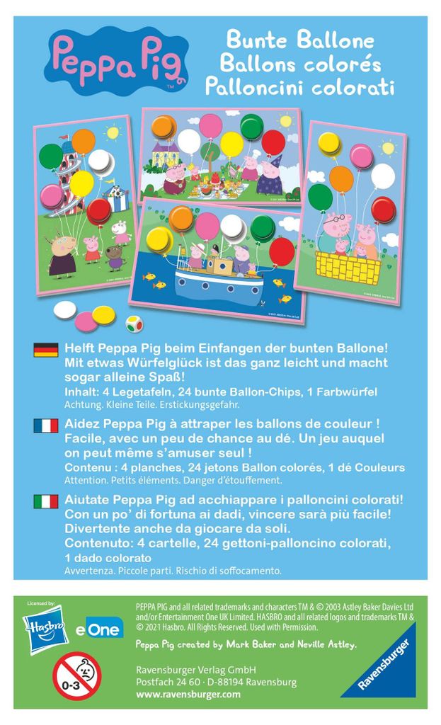 Ravensburger Mitbringspiel – 20853 – Peppa Pig Bunte Produktbild 